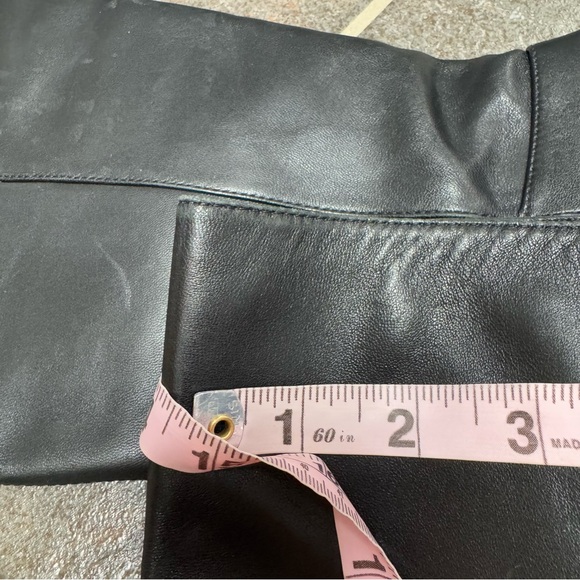 Stuart Weitzman Leather Over the Knee OTK Round Toe Flat Boots Black 7 - Picture 10 of 12